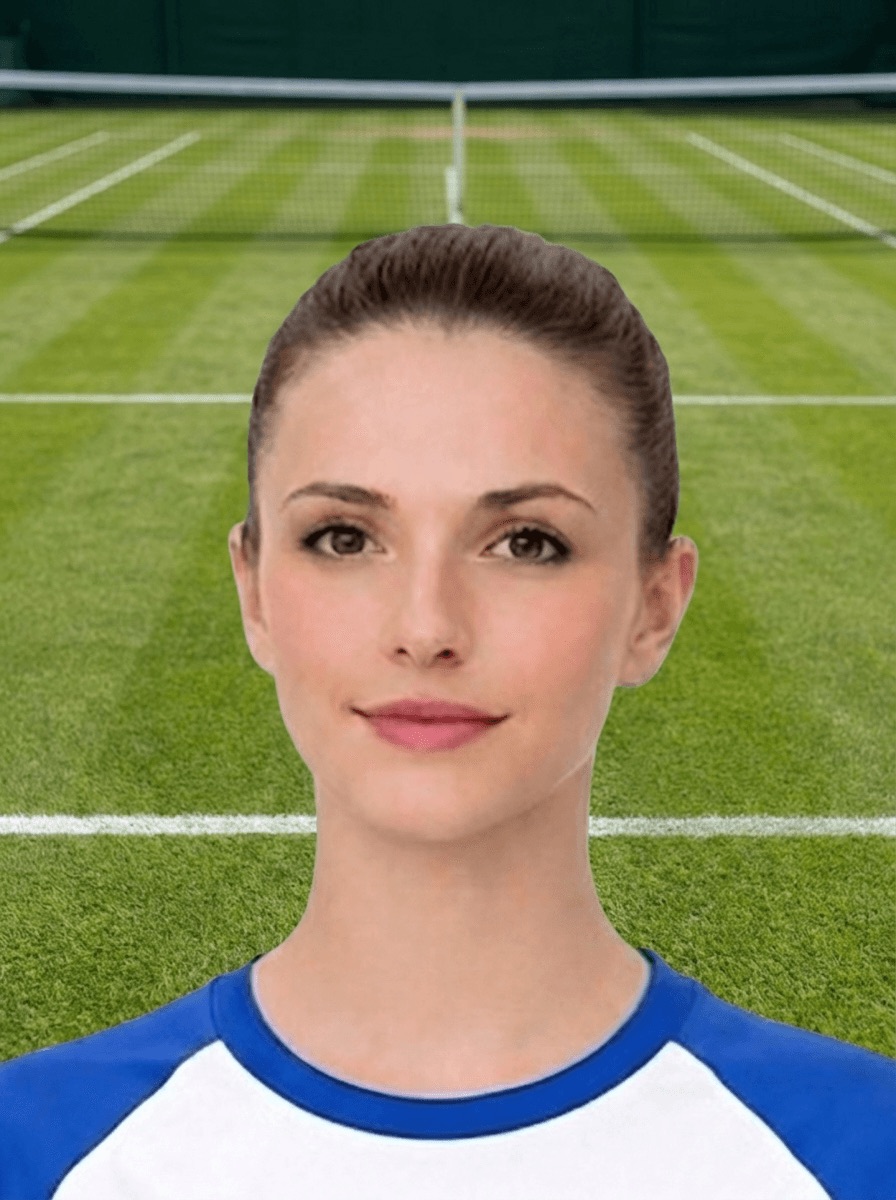 Prepared UK passport photo with cleaner crop and background